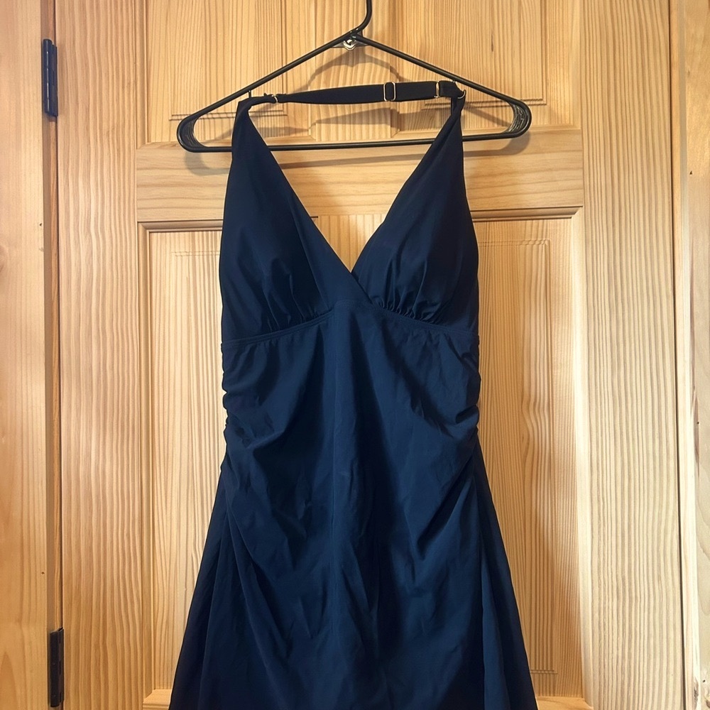 L.L. Bean Black Women's One Piece Swimdress